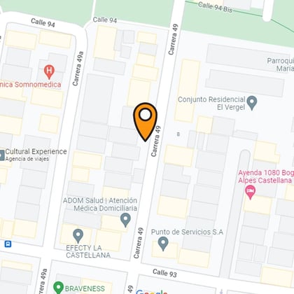 Mapa consultorio barrio la castellana